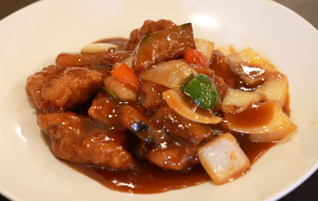 豚ヒレ肉の甘酢　1,400円（酢豚）