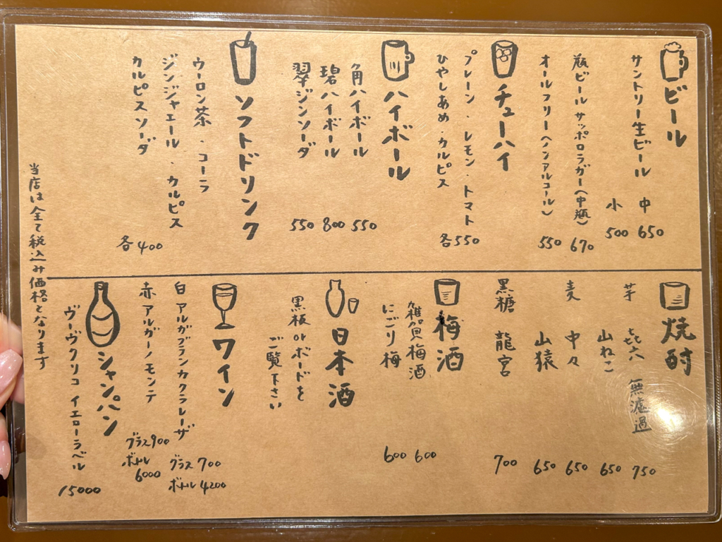 やきとん フルカワケンチクのメニュー